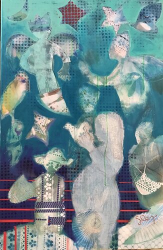 Nous sommes faits de l’ėtoffe de nos rêves by Sarah Lanyi, Painting for Sale on Select