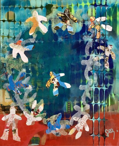 Fraternité 2 by Sarah Lanyi, Painting for Sale on Select