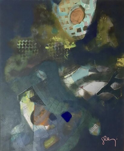 Oeil de crocodile by Sarah Lanyi, Painting for Sale on Select