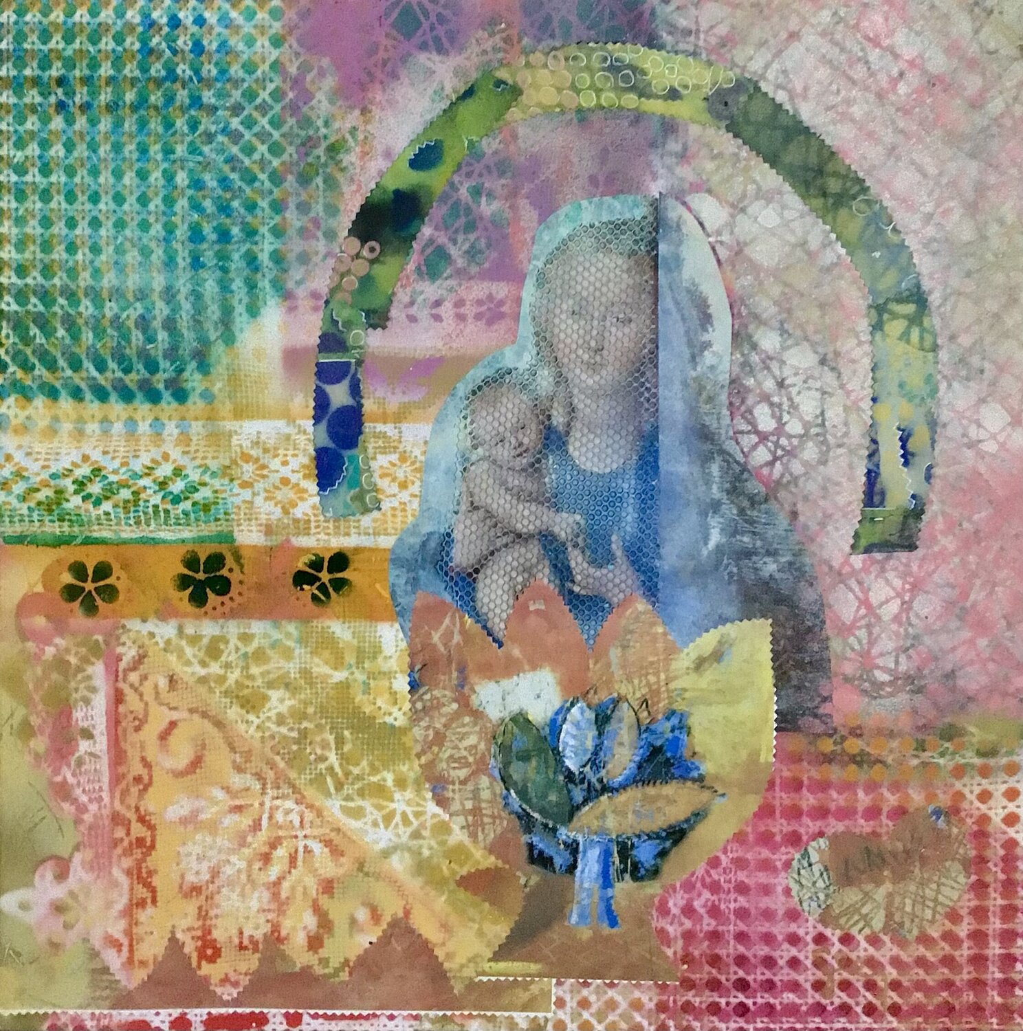 Vierge à l’enfant Sarah Lanyi Original painting for sale
