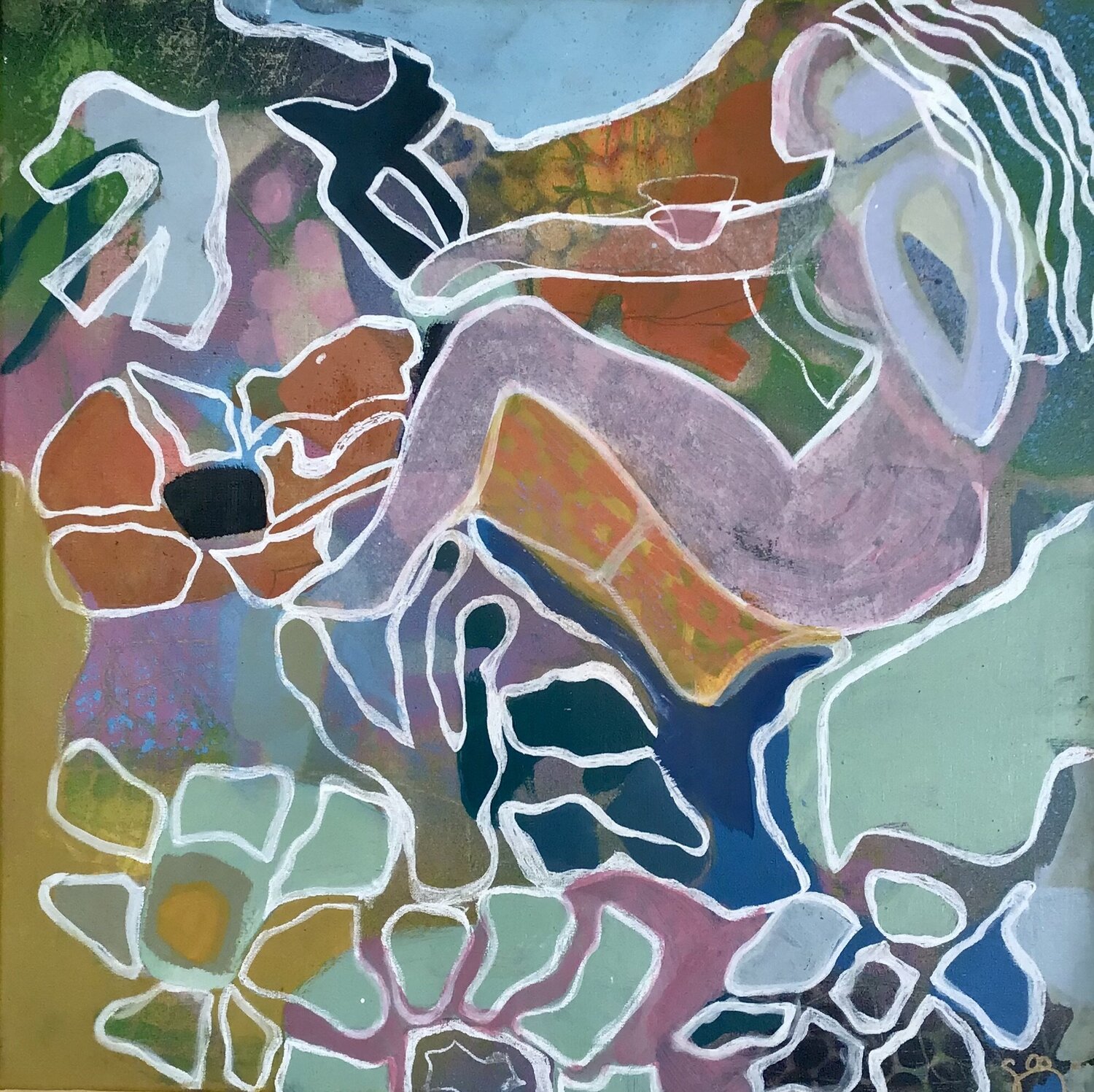 Jeune fille au jardin Sarah Lanyi Original painting for sale