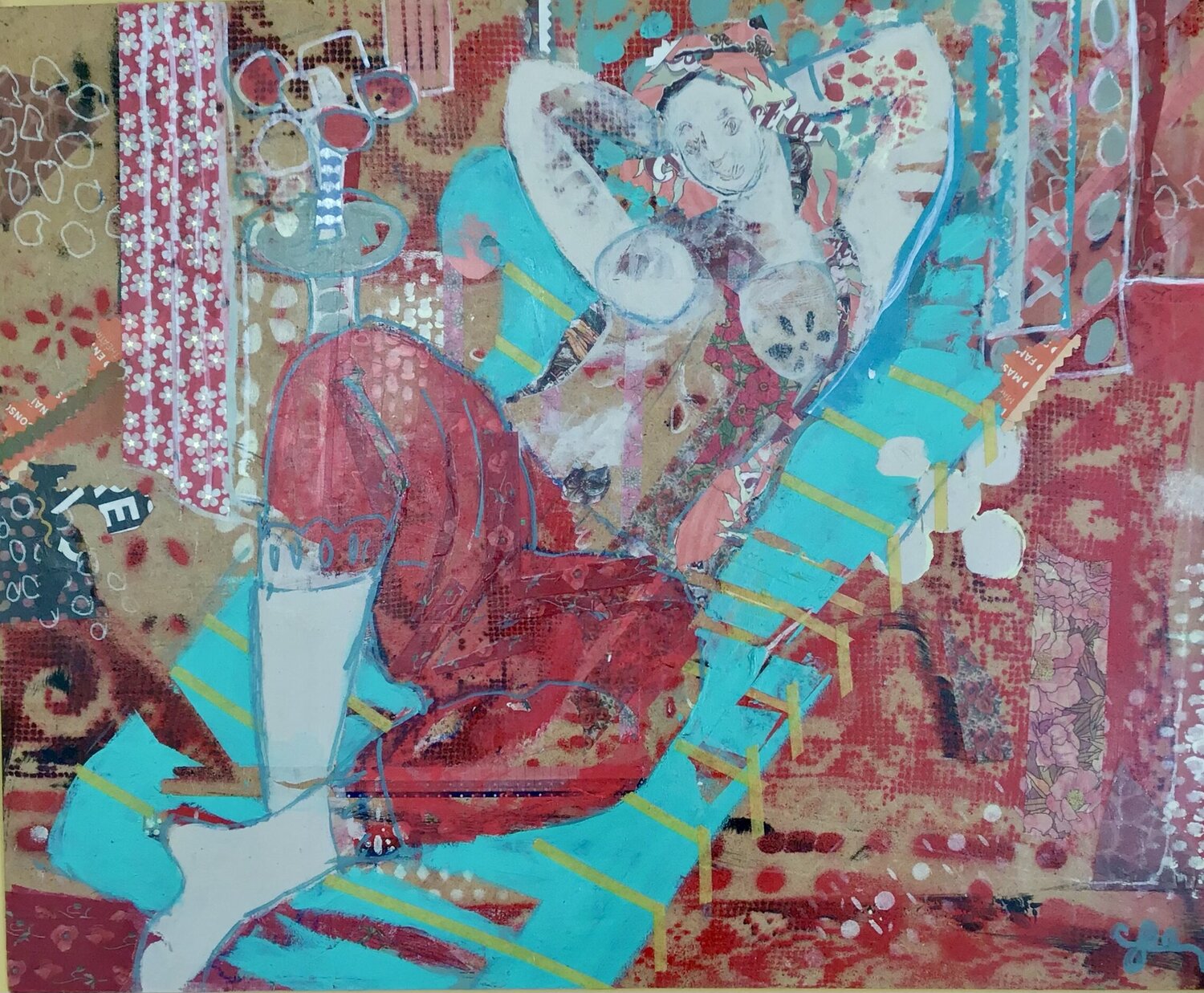 Odalisque Sarah Lanyi Original painting for sale