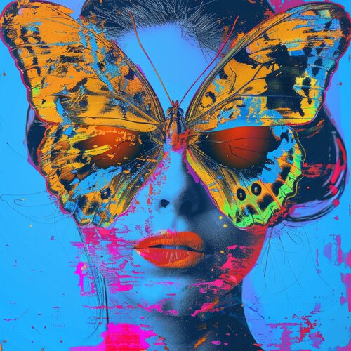 BLUE BUTTERFLY by Claudia Sauter, Painting for Sale on Select