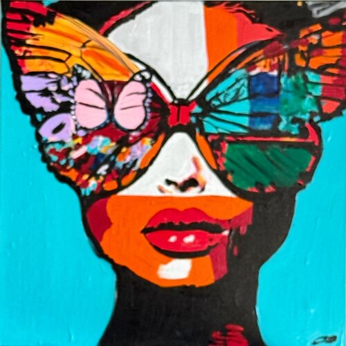 BUTTERFLY COLORS by Claudia Sauter, Painting for Sale on Select