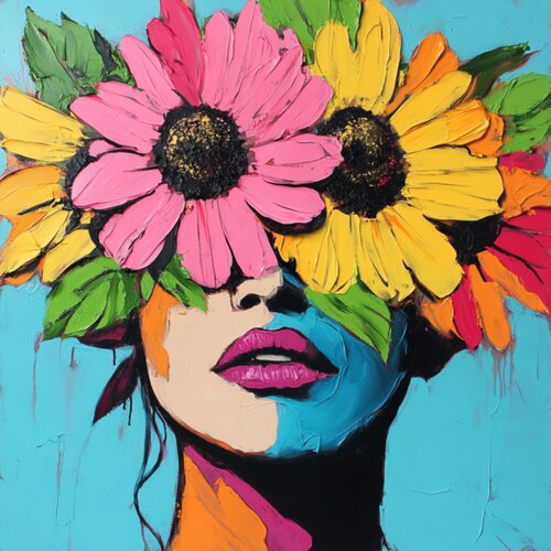FLOWERHAIR by Claudia Sauter, Painting for Sale on Select