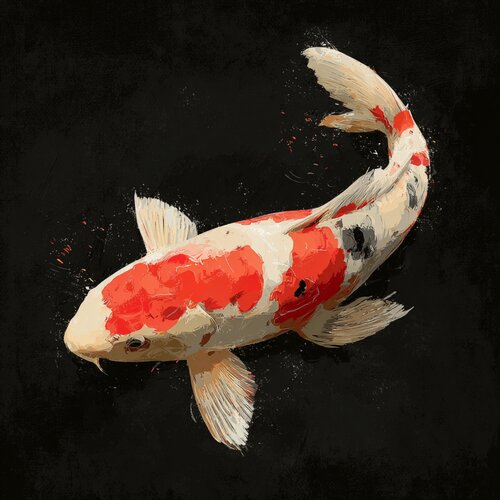 BLACK KOI by Claudia Sauter, Painting for Sale on Select