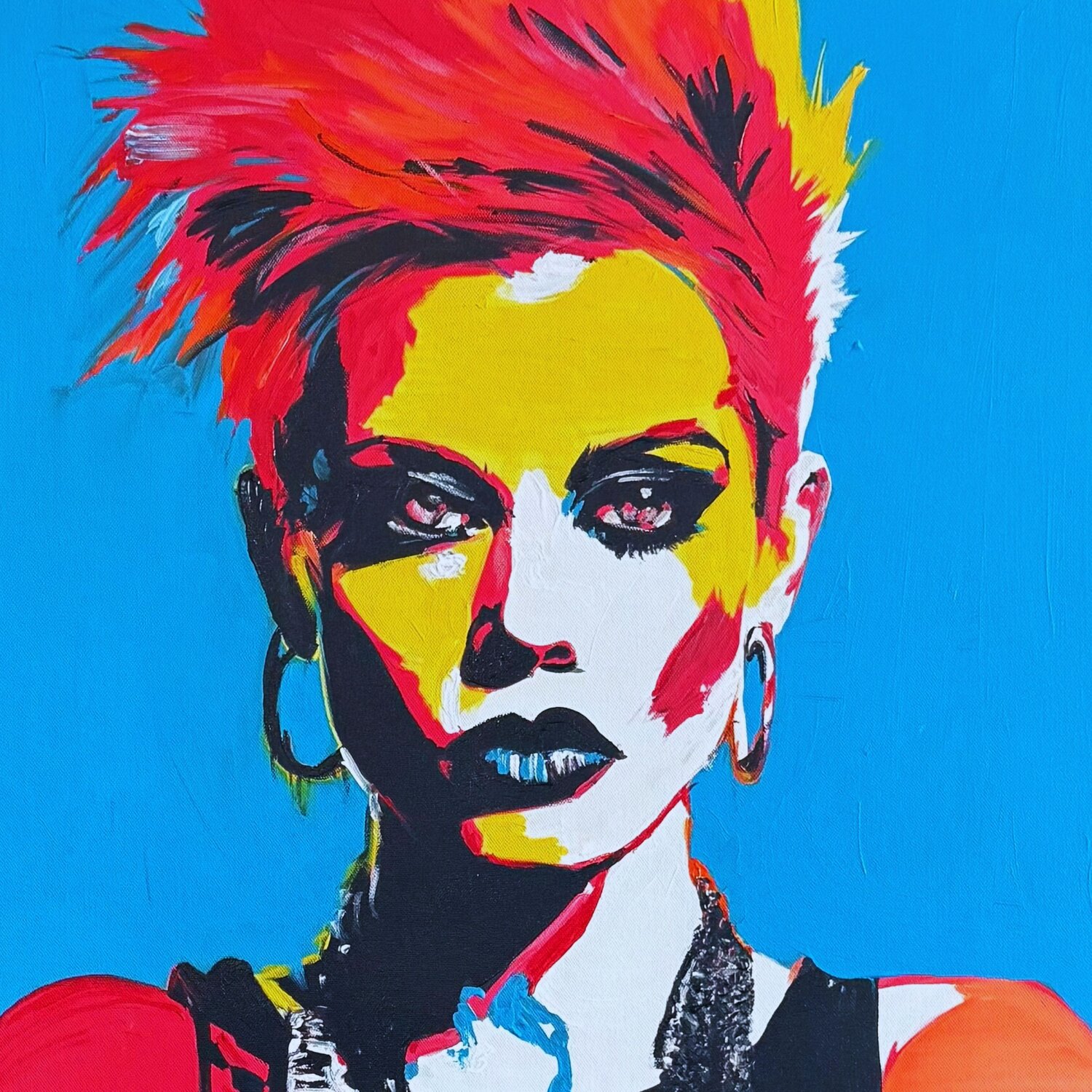 PUNK WOMAN Claudia Sauter Original painting for sale