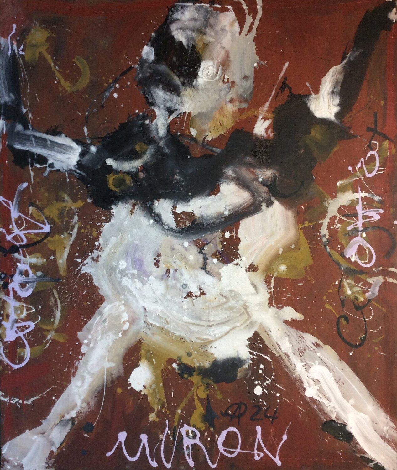 Swordsman Aliaksandr Falei Original painting for sale