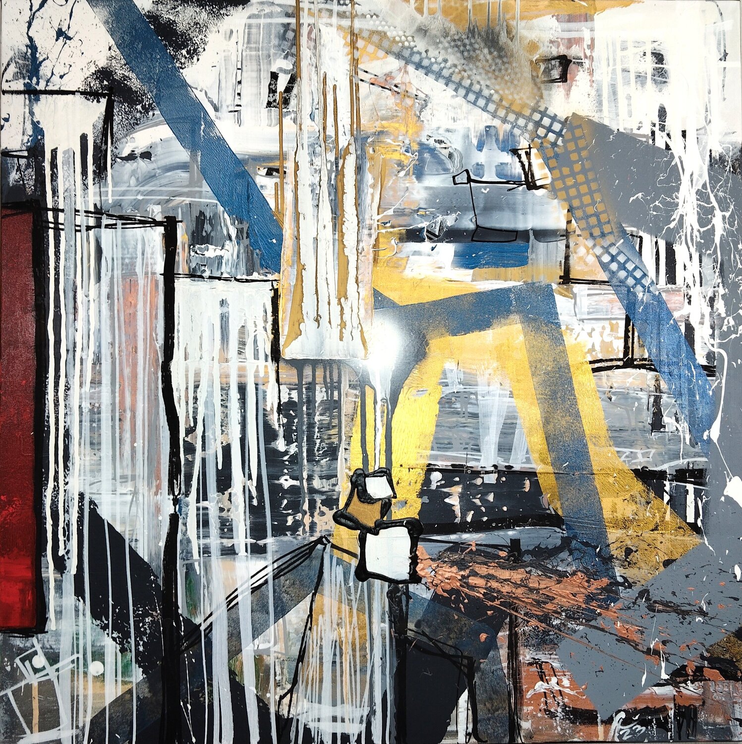 Buildings Florian Tillack Original painting for sale
