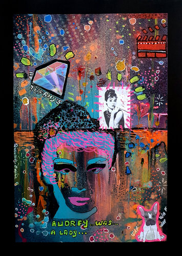 AUDREY HEPBURN WAS A LADY... von Sophie Queuniez, Malerei kaufen auf Select