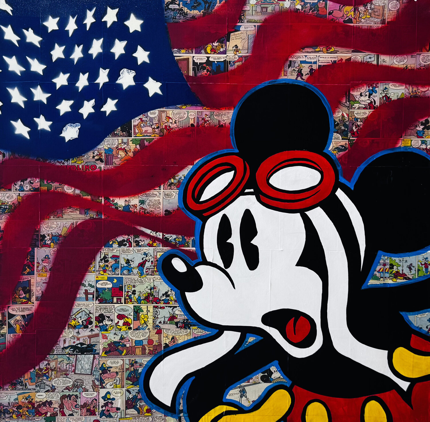 American Pop Mickey Mouse ELLE ZETA Original painting for sale