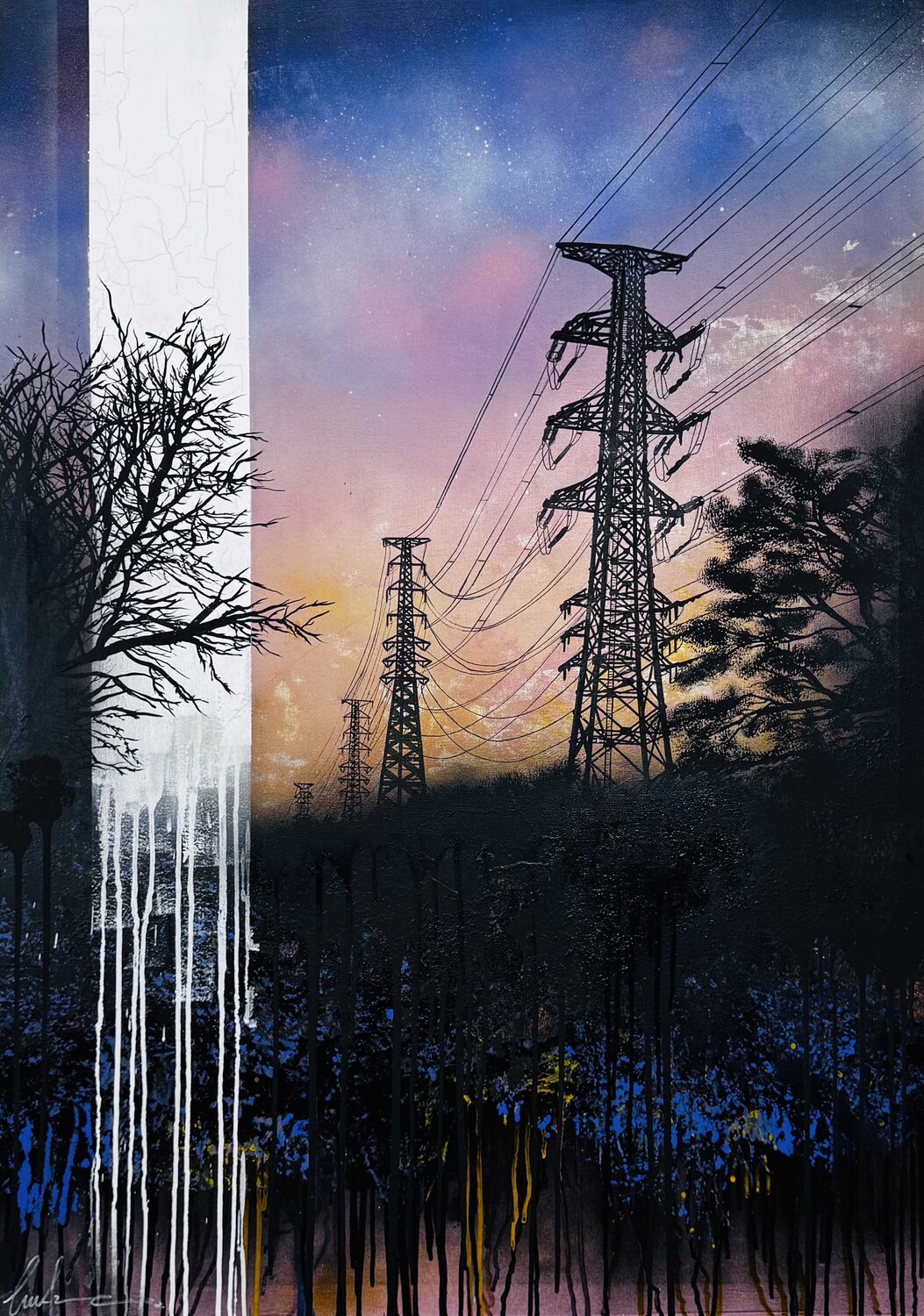 Dripping Autumn ELLE ZETA Original painting for sale