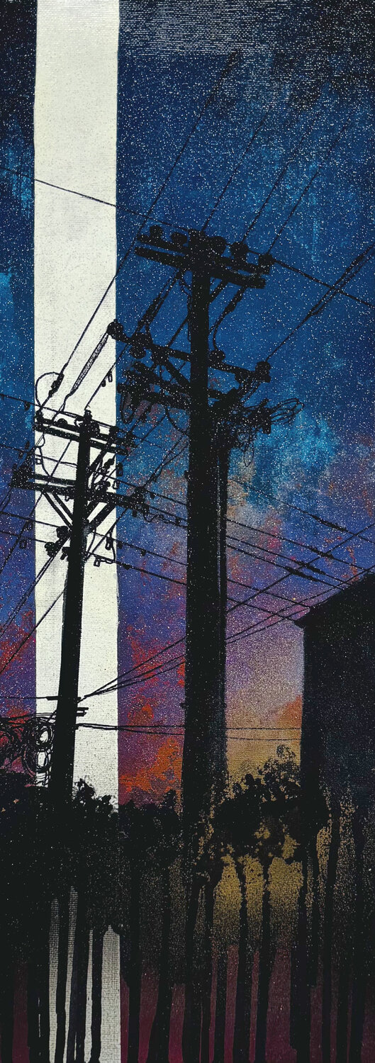 Glitter Night ELLE ZETA Original painting for sale