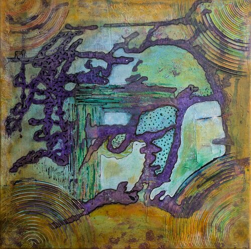Abstrakte Geografie by Tatiana Guennewig, Painting for Sale on Select