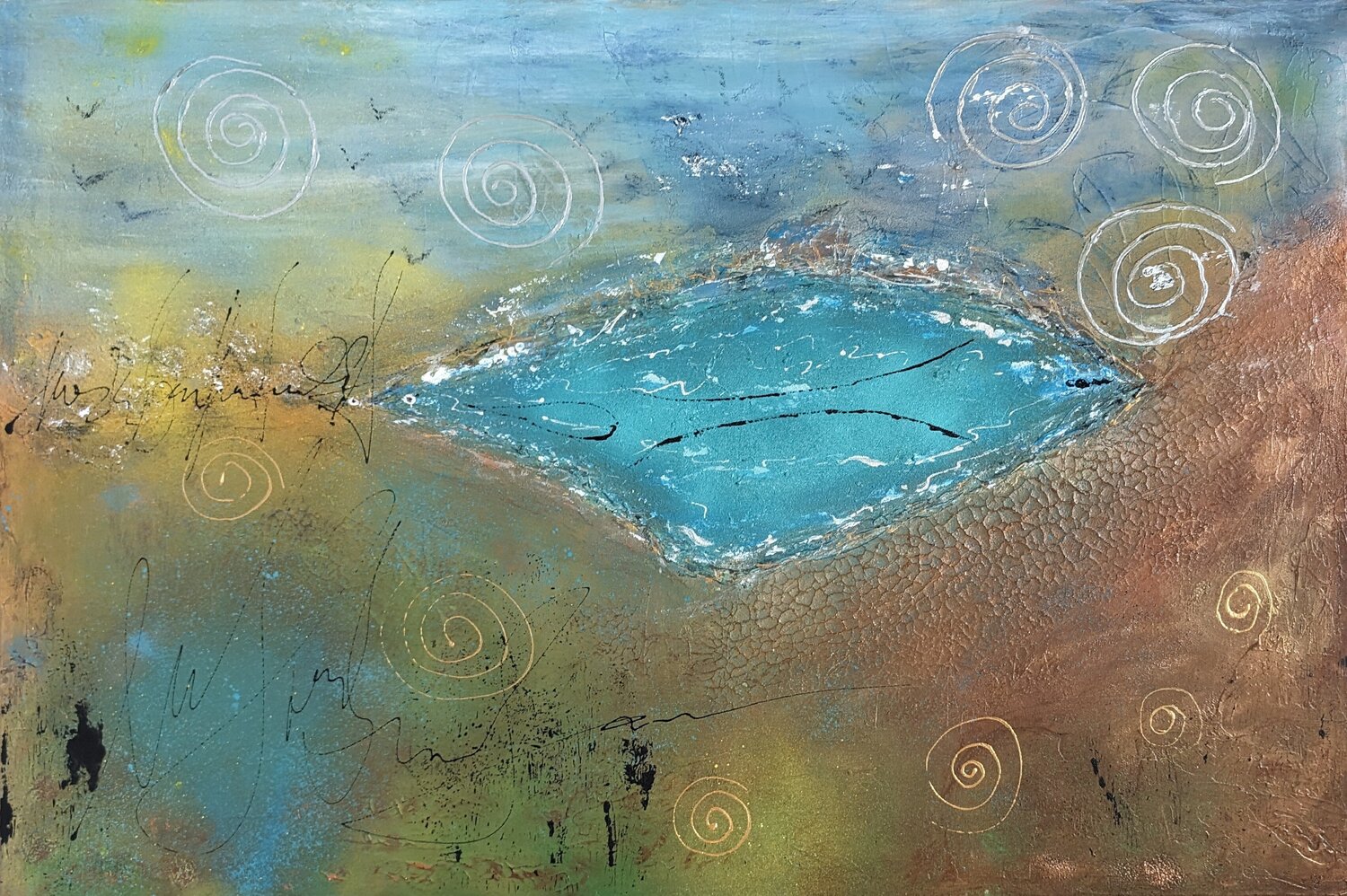 Grüne Oase Tatiana Guennewig Original painting for sale