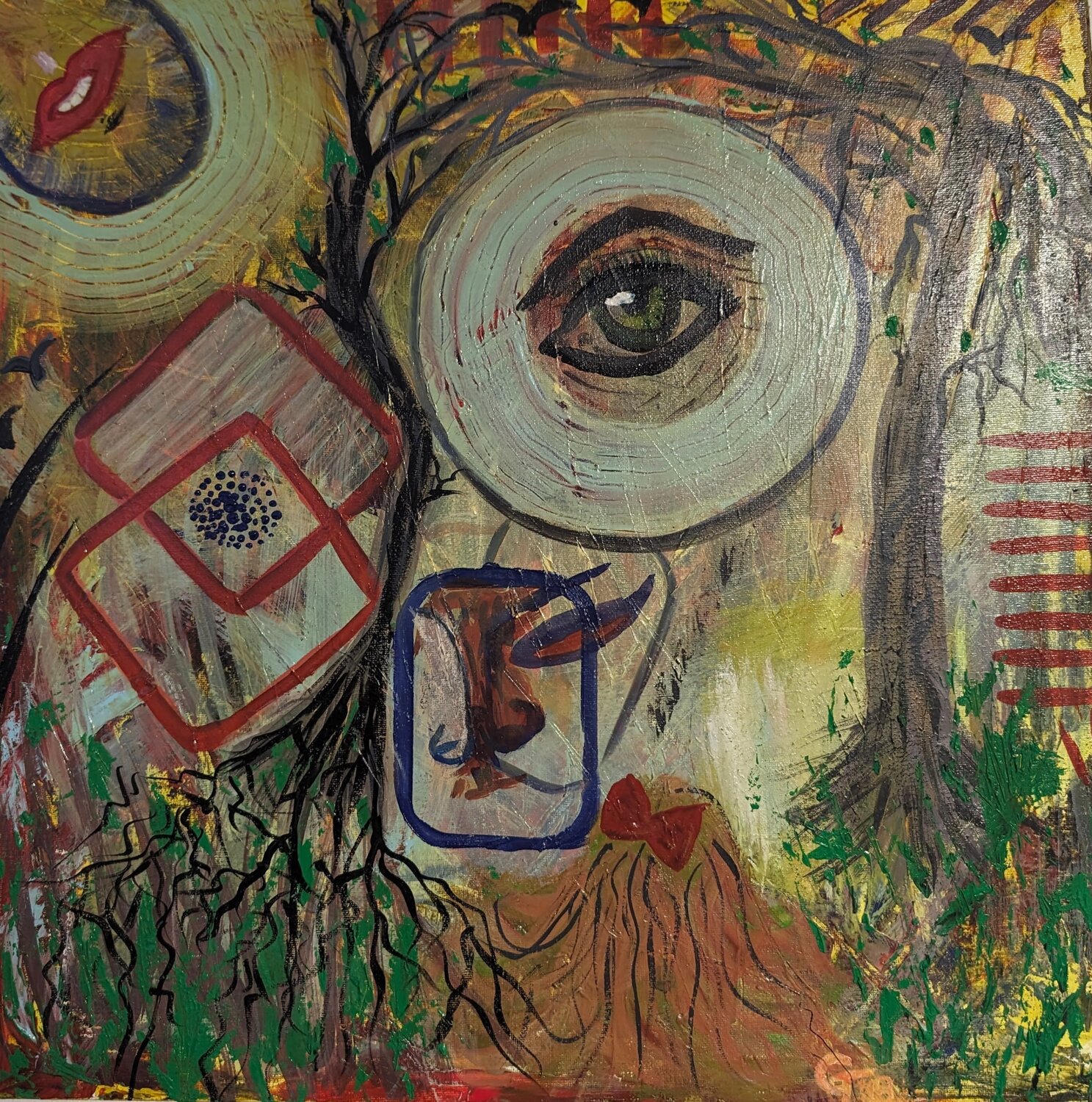 The Watcher Tatiana Guennewig Original painting for sale