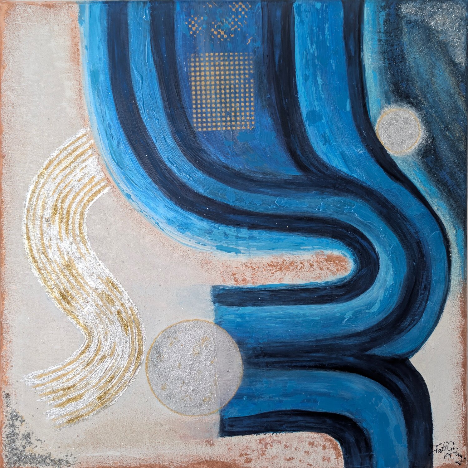 Zwischen Licht und Tiefe Tatiana Guennewig Original painting for sale