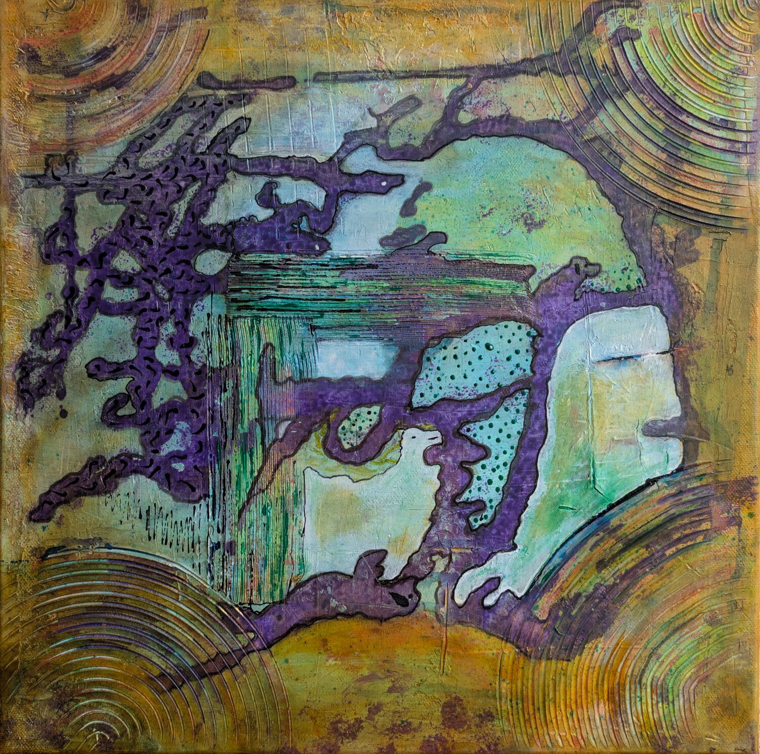 Abstrakte Geografie Tatiana Guennewig Original painting for sale