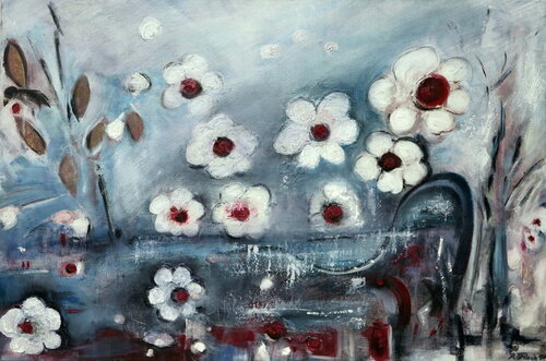 Japanische Kirschblüte by Andrea Finck, Painting for Sale on Select