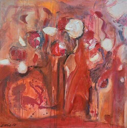 Red mystery by Andrea Finck, Painting for Sale on Select