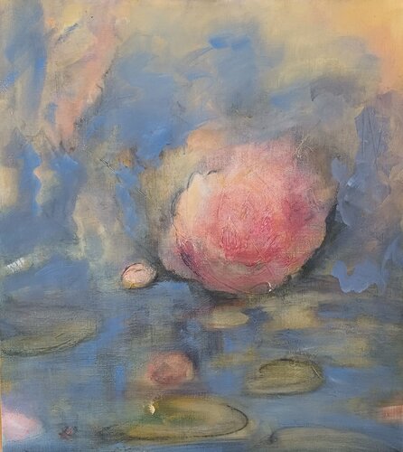 Seerose,pink by Andrea Finck, Painting for Sale on Select
