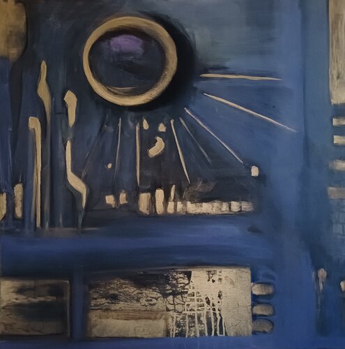 "Egypt Affairs- Blau und Gold" by Andrea Finck, Painting for Sale on Select