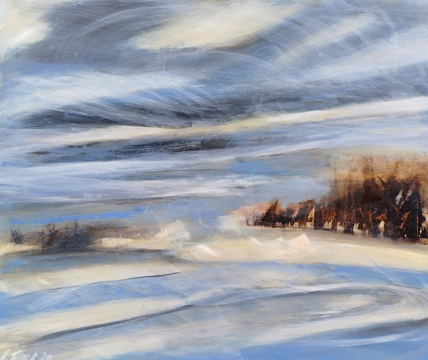 Rungholt versunken Andrea Finck Original painting for sale