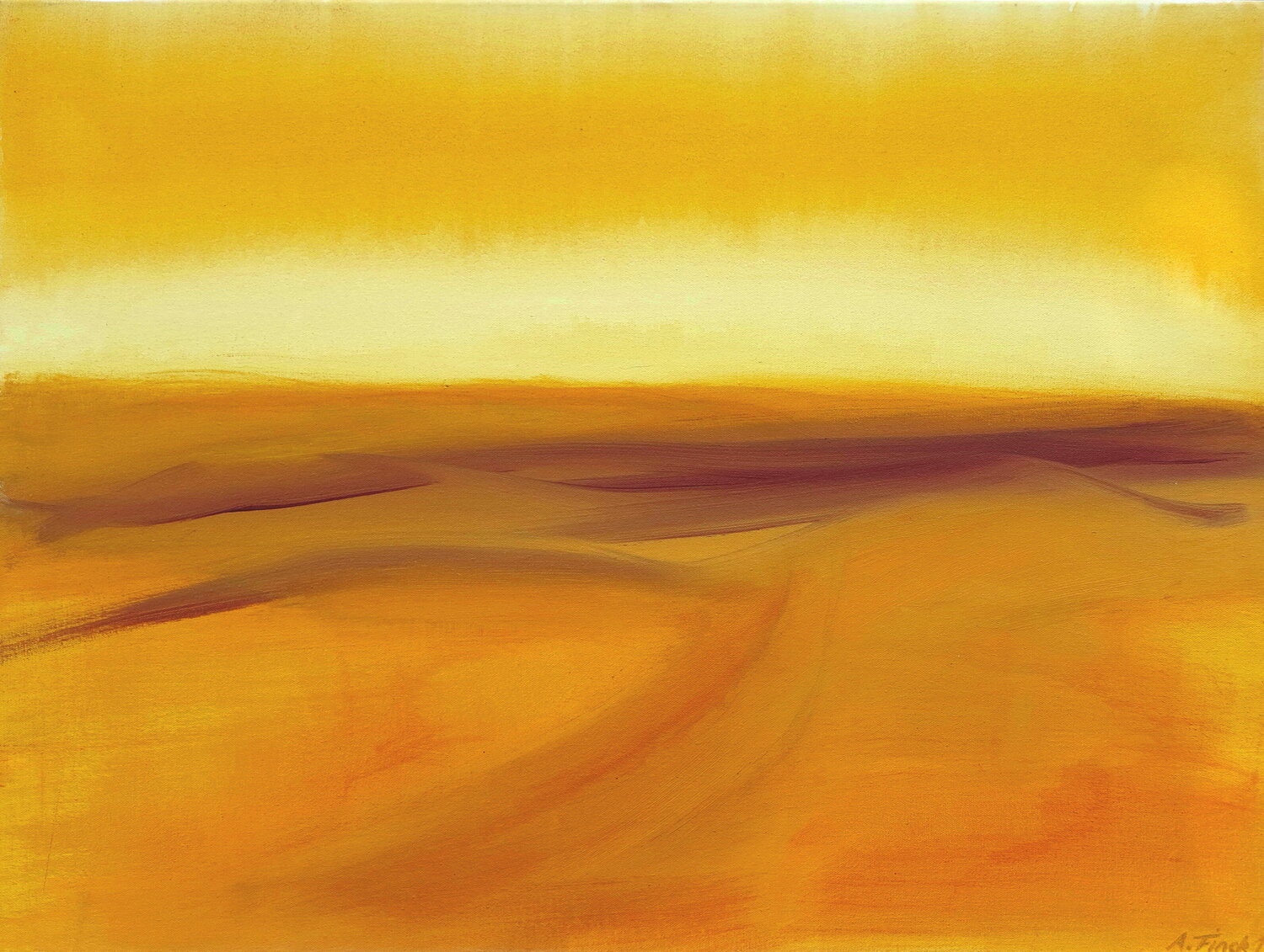Wüstenlandschaft, gelb Andrea Finck Original painting for sale