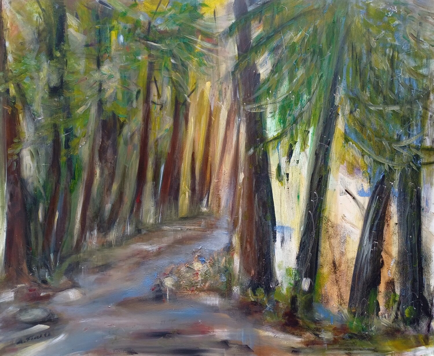 Ein Gefühl für Wald Andrea Finck Original painting for sale