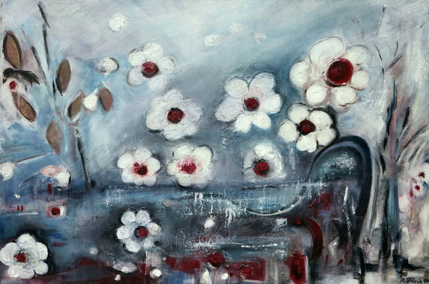 Japanische Kirschblüte Andrea Finck Original painting for sale