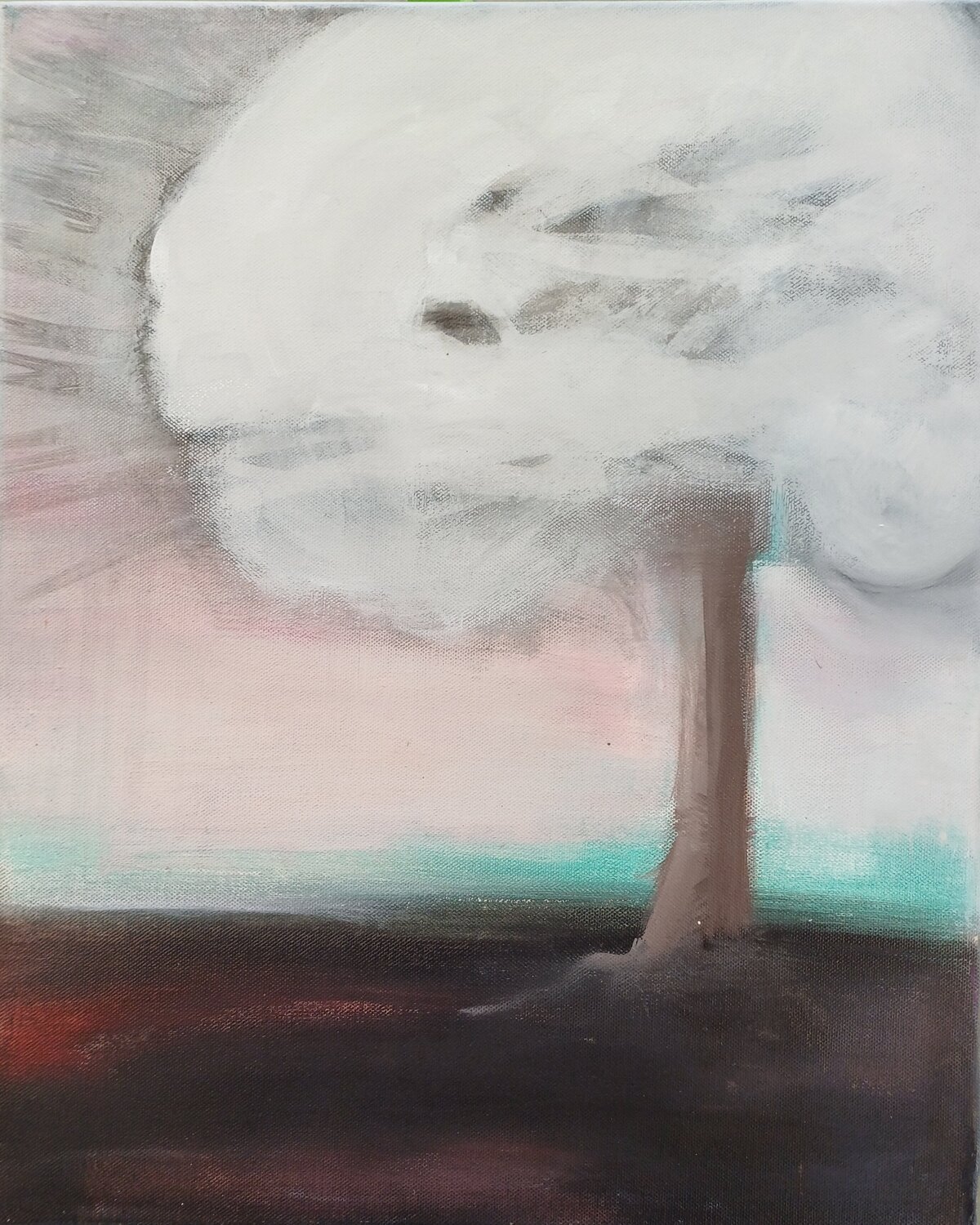 White Tree Andrea Finck Originalgemälde zu verkaufen