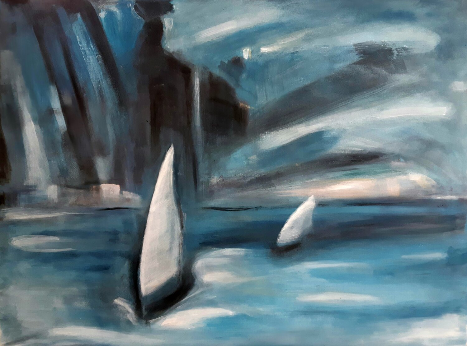 Sailing Andrea Finck Original painting for sale