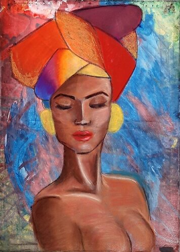 African woman by Valentina Jurčić, Painting for Sale on Select