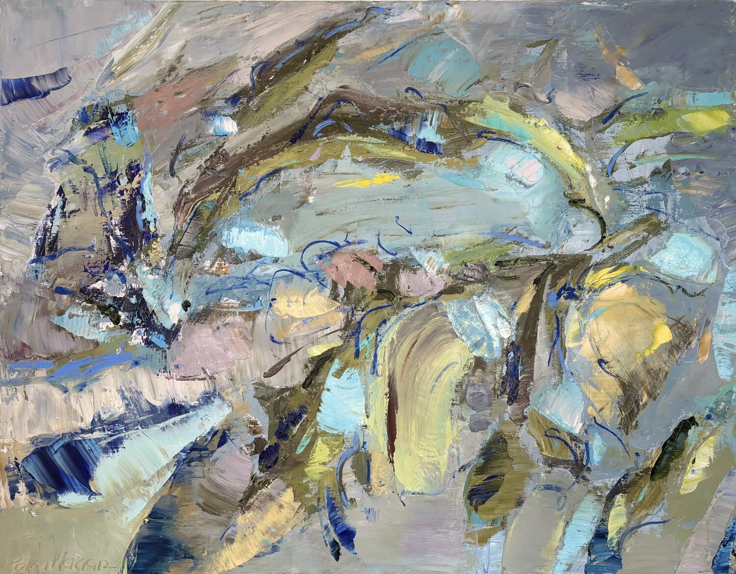 Orage bleu Petra Marian Original painting for sale
