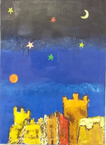 LE STELLE DEL CASTELLO by Vincenzo Cesetti, Painting for Sale on Select