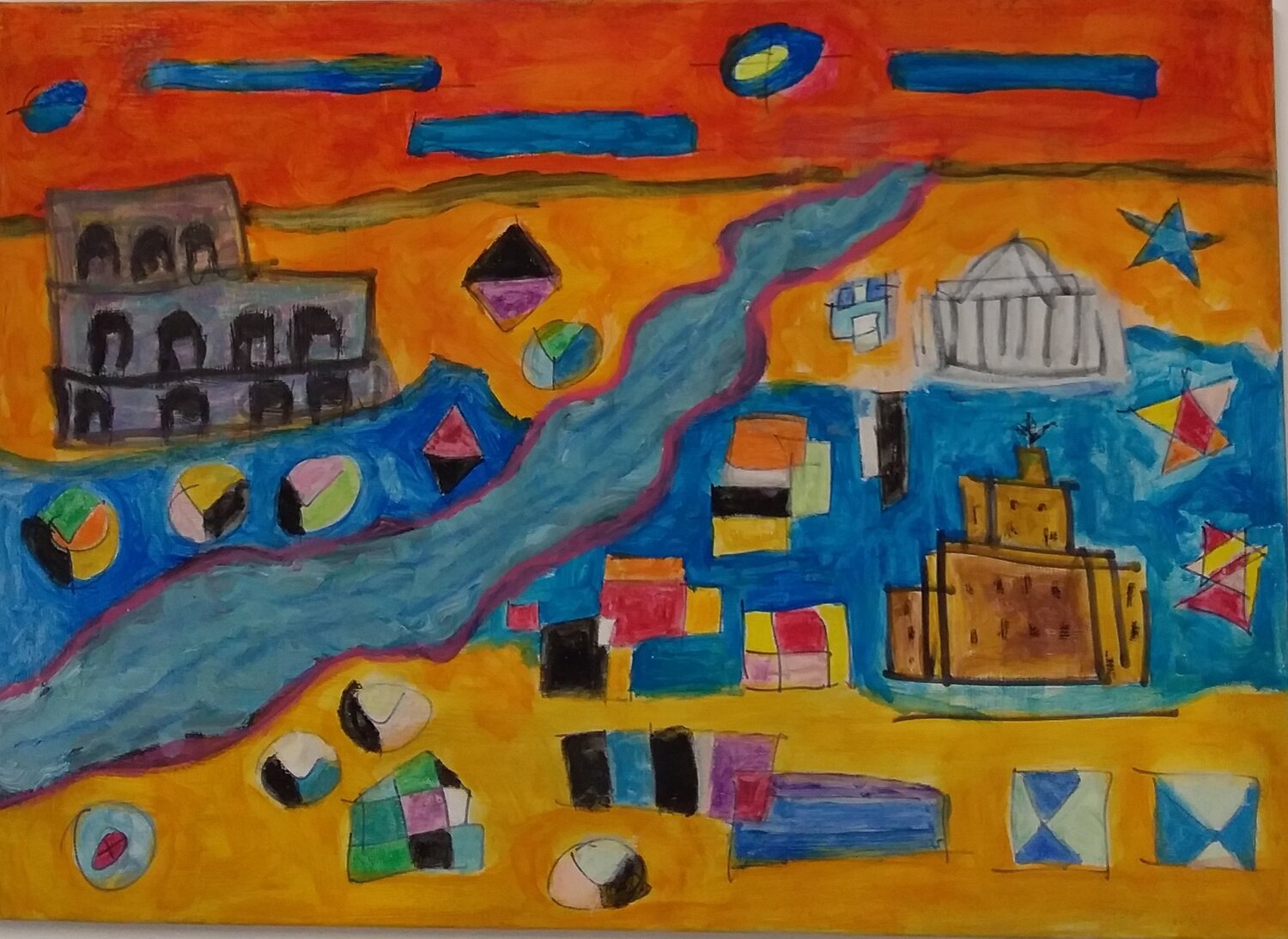 R.O.M.A. Vincenzo Cesetti Original painting for sale
