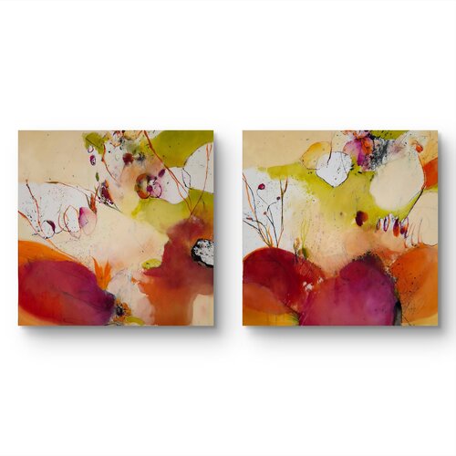 Pieces of Joy (2x50x50) by Susann Kasten-Jerke, Painting for Sale on Select