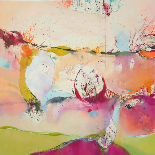 Between Pulse and Flow by Susann Kasten-Jerke, Painting for Sale on Select