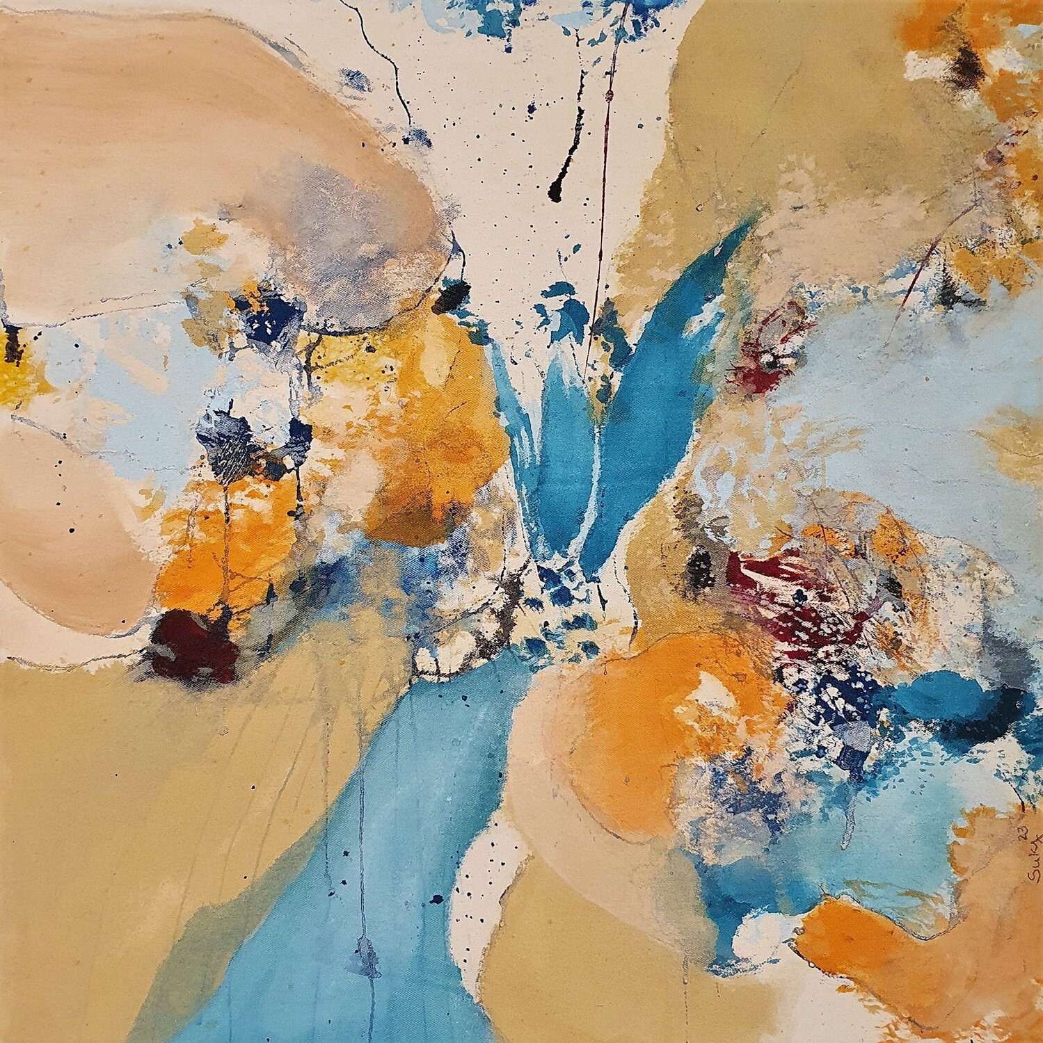 Blooming Lightness Susann Kasten-Jerke Original painting for sale