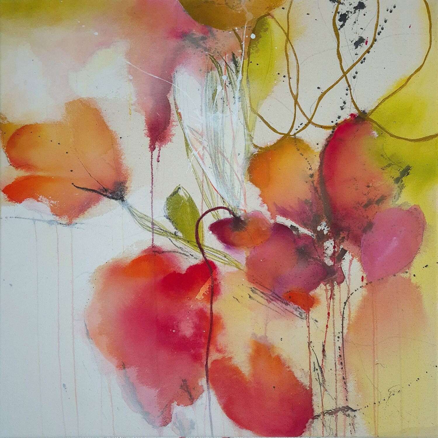 Happiness Happens Susann Kasten-Jerke Original painting for sale