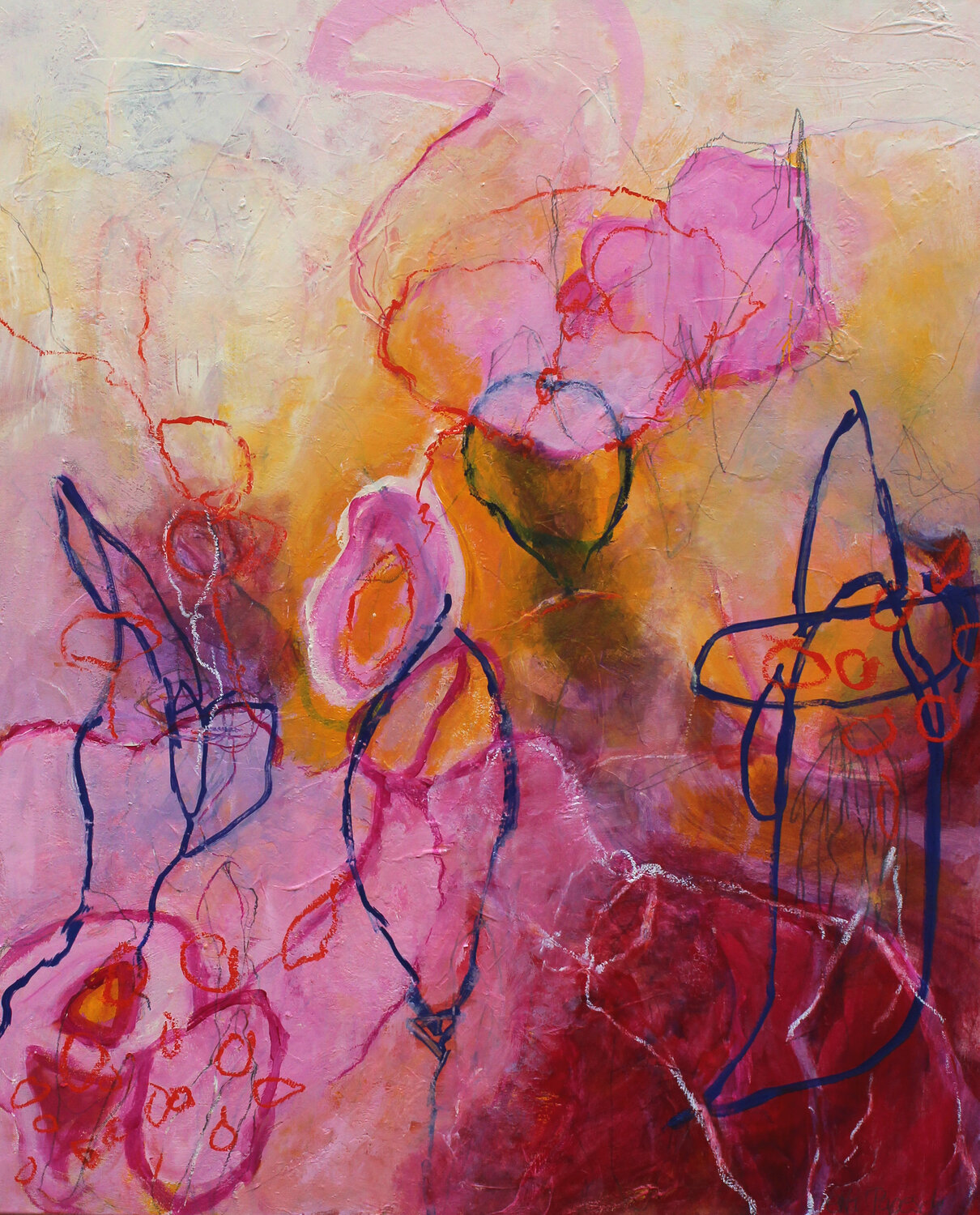 Rosenzeit Gerti Papesch Original painting for sale