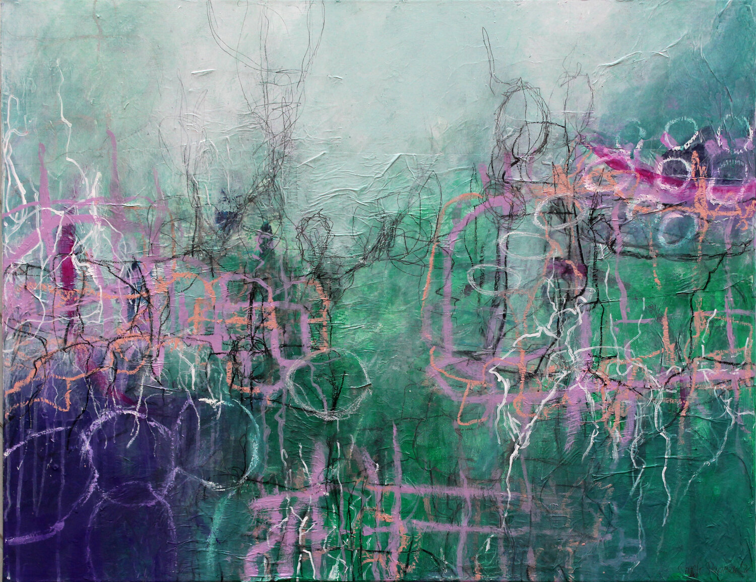 Frühlingswäldchen Gerti Papesch Original painting for sale