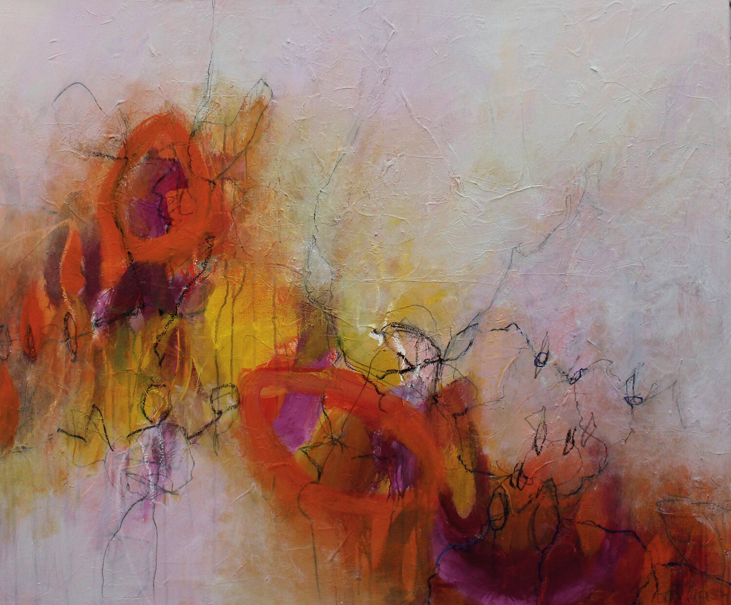 Letzte Sonnenstrahlen Gerti Papesch Original painting for sale
