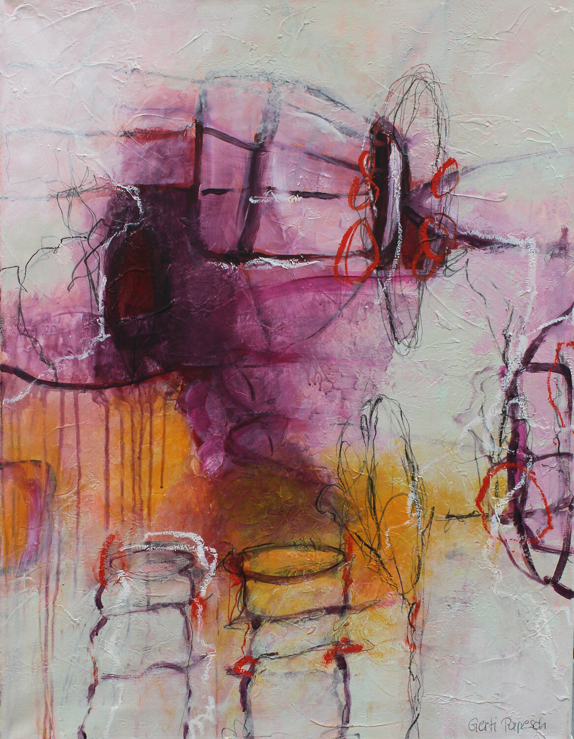 Zeugen der Vergangenheit Gerti Papesch Original painting for sale