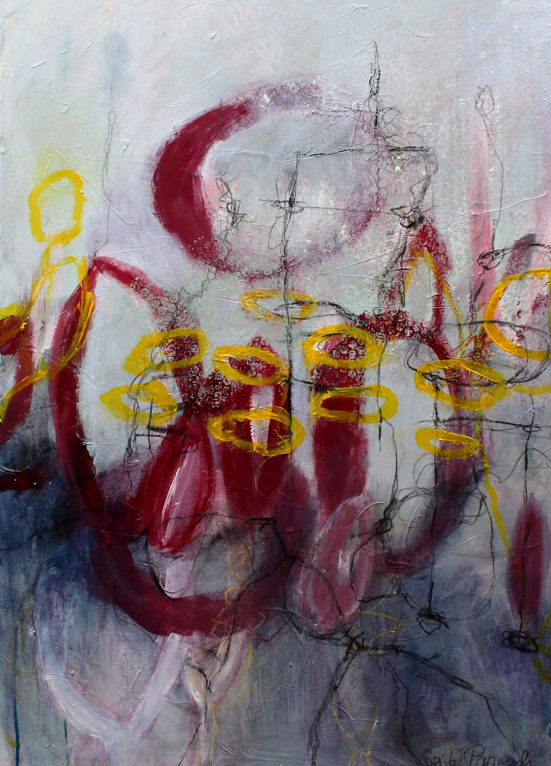 Entspanntes Schwärmen II Gerti Papesch Original painting for sale
