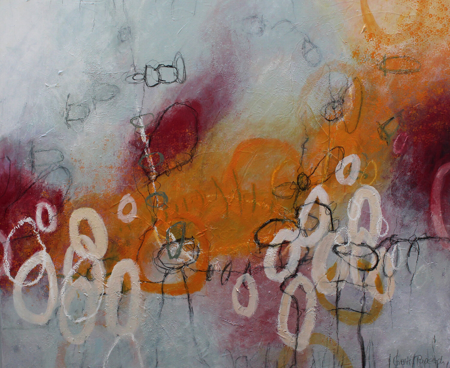 Erste Herbstnebel III Gerti Papesch Original painting for sale