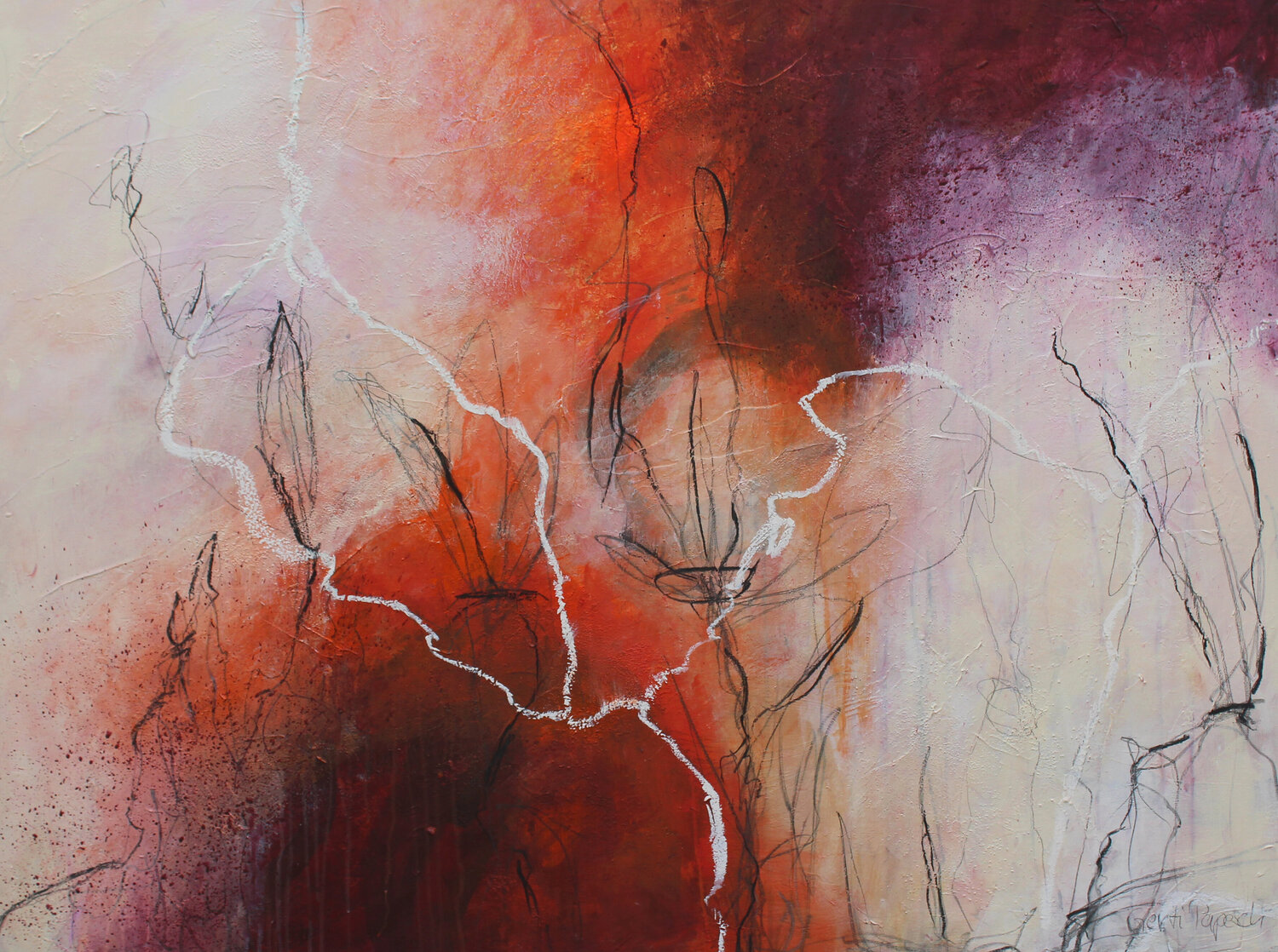 Sommergewitter II Gerti Papesch Original painting for sale