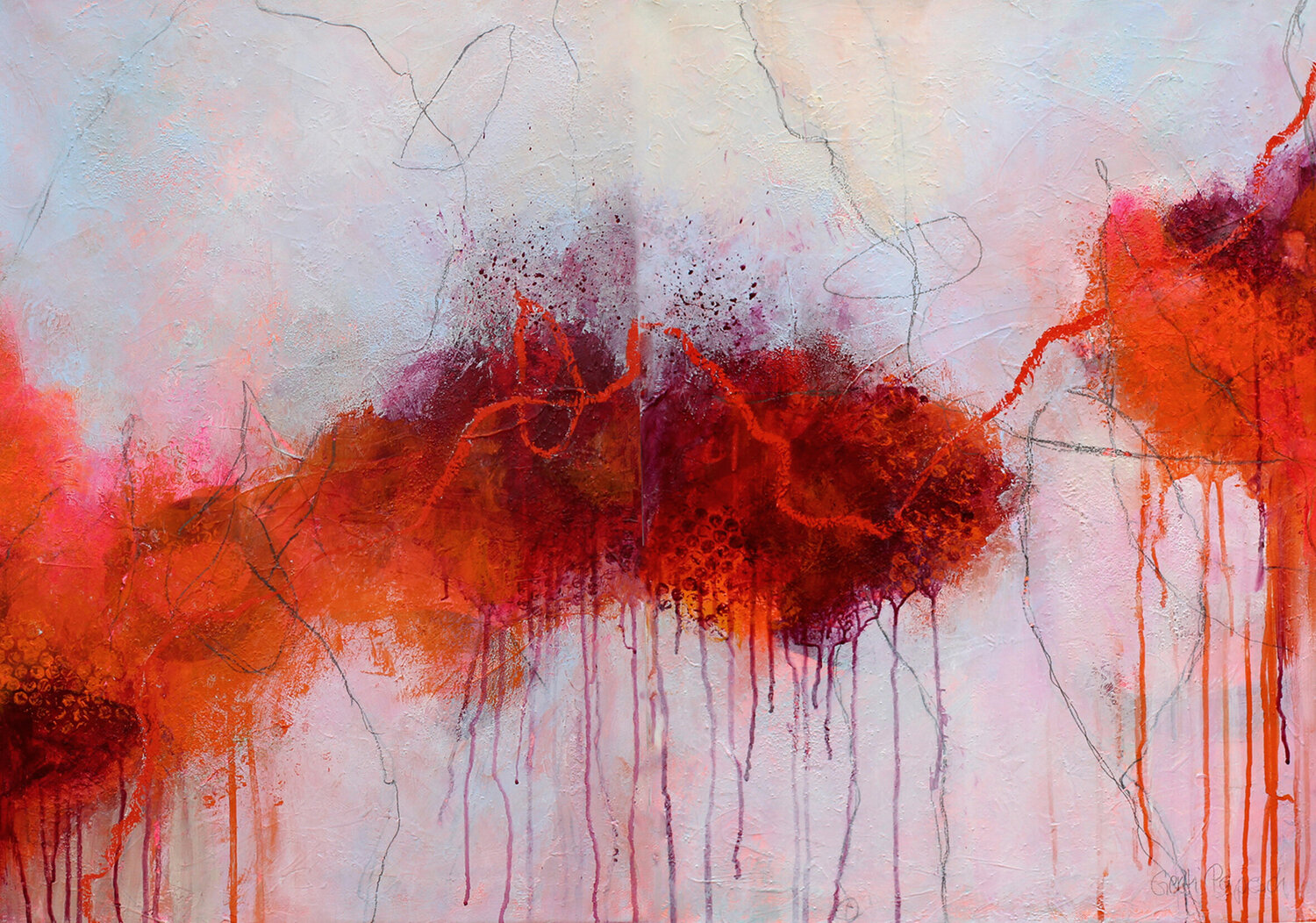 Unerwarteter Schauer Gerti Papesch Original painting for sale