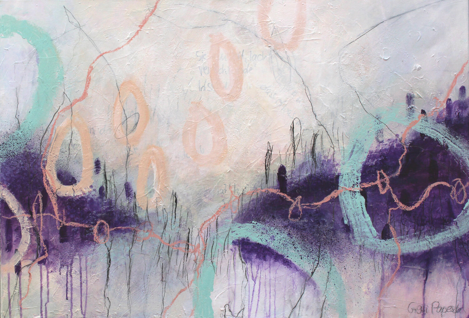 Winterspaziergang Gerti Papesch Original painting for sale
