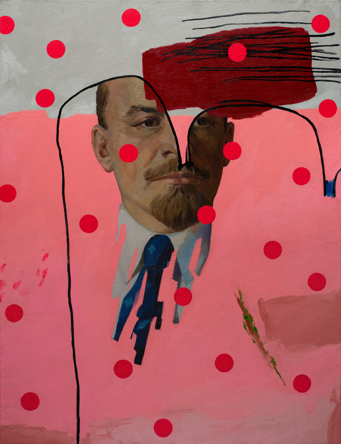 Who are You, Mr. Lenin? Oleksandr Balbyshev Originalgemälde zu verkaufen